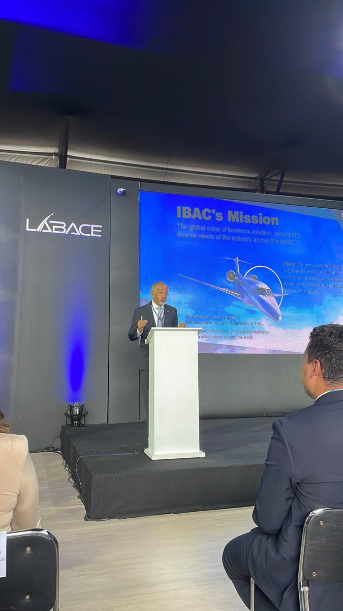 Thrilled to join the vibrant atmosphere of #LABACE2023 where innovation takes flight and industry leaders unite! A privilege to represent MEBAA & IBAC, as we stand united to drive global progress in business aviation and highlight its vital role in the world economy.@IBACBizAv1