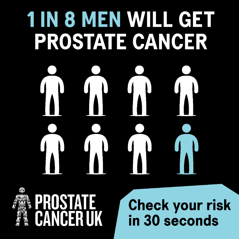 ProstateUK's tweet photo. When it comes to prostate cancer, don’t risk it - don’t wait around for symptoms. An early diagnosis could save your life.
