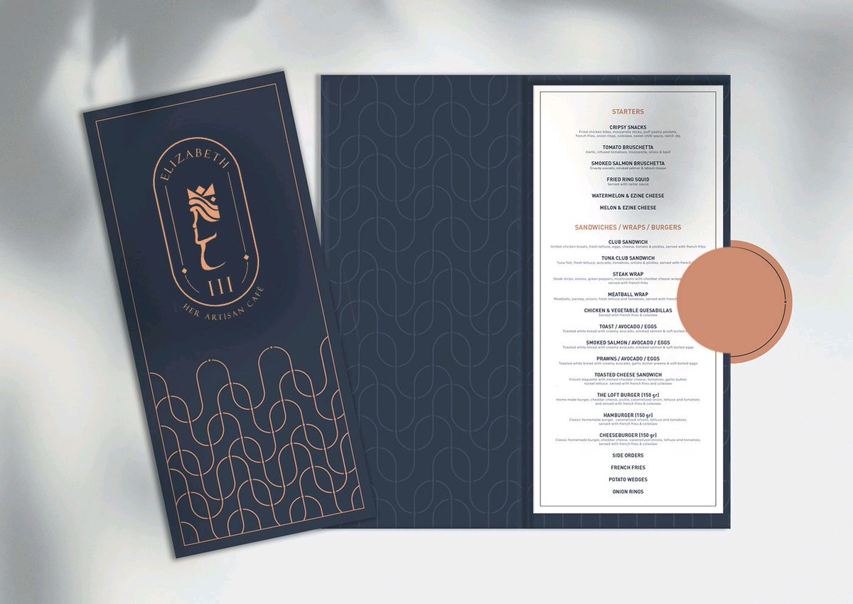 meetthesaint's tweet photo. There's a fine line between sticking to that diet plan and giving in to those cravings, it's called the MENU! Check out our artistically regal approach for an equally royal cafe brand, Elizabeth III
.
.
.
#marketingagency  #brandbuilding #cafe #elizabeth #socialmedia #branding https://t.co/GiCooMYkp4