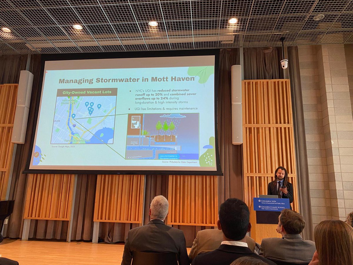 mahesituated's tweet photo. Presenting on behalf of my @ColumbiaMPA_ESP summer workshop group, Leaf it to Nature, was rewarding. Unpacking @nycgov' Local Law 10 that surveys #NYC's vacant sites to create small #urbangreenspace in #EnvironmentalJustice Areas wasn't easy, but teamwork made the dream work! https://t.co/zFKeokPRl5