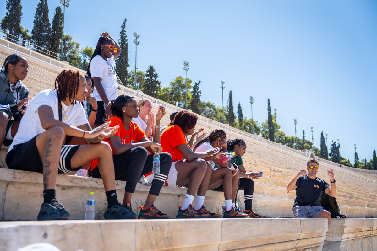 CanesWBB's tweet photo. Chilling with an Olympic medalist in the original home of the modern Olympics. 😎

Thanks for speaking with us, Nikos! https://t.co/9OCoxlcAJf