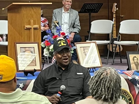 AngelaPaxtonTX's tweet photo. I was honored to speak at the official dedication of the Mildred McMillan Garrett Memorial Bridge. I carried #SB414 to honor Mildred, a World War II Army Air Corps veteran & true gem to everyone. Now we have forever solidified her name in our community #EmoryTx #RainsCounty https://t.co/DDXm8dMYw0