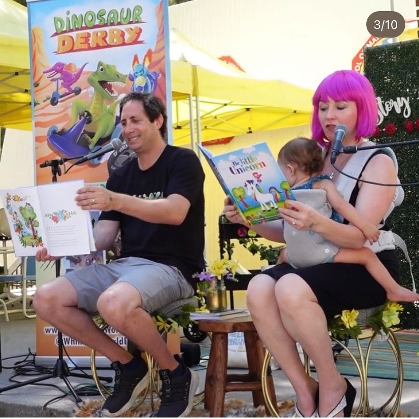 Sheri_Fink's tweet photo. HAPPY NATIONAL BOOK LOVERS DAY 🥰 Thanks to Sarah at @MTPfairfax for capturing these heartwarming moments from our Story Time in the Garden. 🌷 @DerekTaylorKent &amp; I are very grateful to @eclectuals for inviting us to read. ☀️ Cheers to great books &amp; great people! #BookLoversDay https://t.co/zpCKx2Dg9m