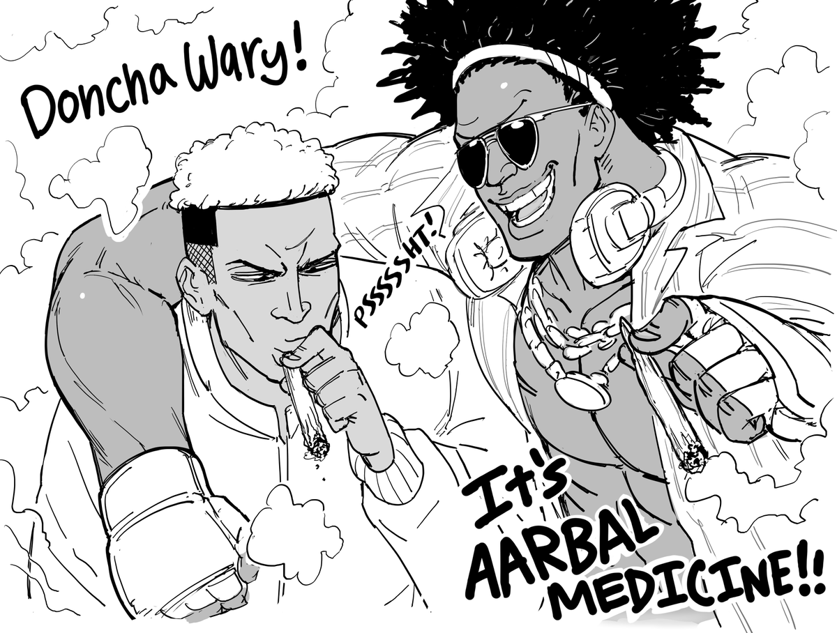 baalbuddy's tweet photo. Patreon Request: Street Fighter 6, A.K.I.

I believe Japan has laws against glamorizing drug and alcohol use in children's media, hence Jamie's "Not Sake." (Those Japanese kids start a war on their livers as soon as they enter college, so these laws aren't very effective.) https://t.co/NIt6cIfHu2