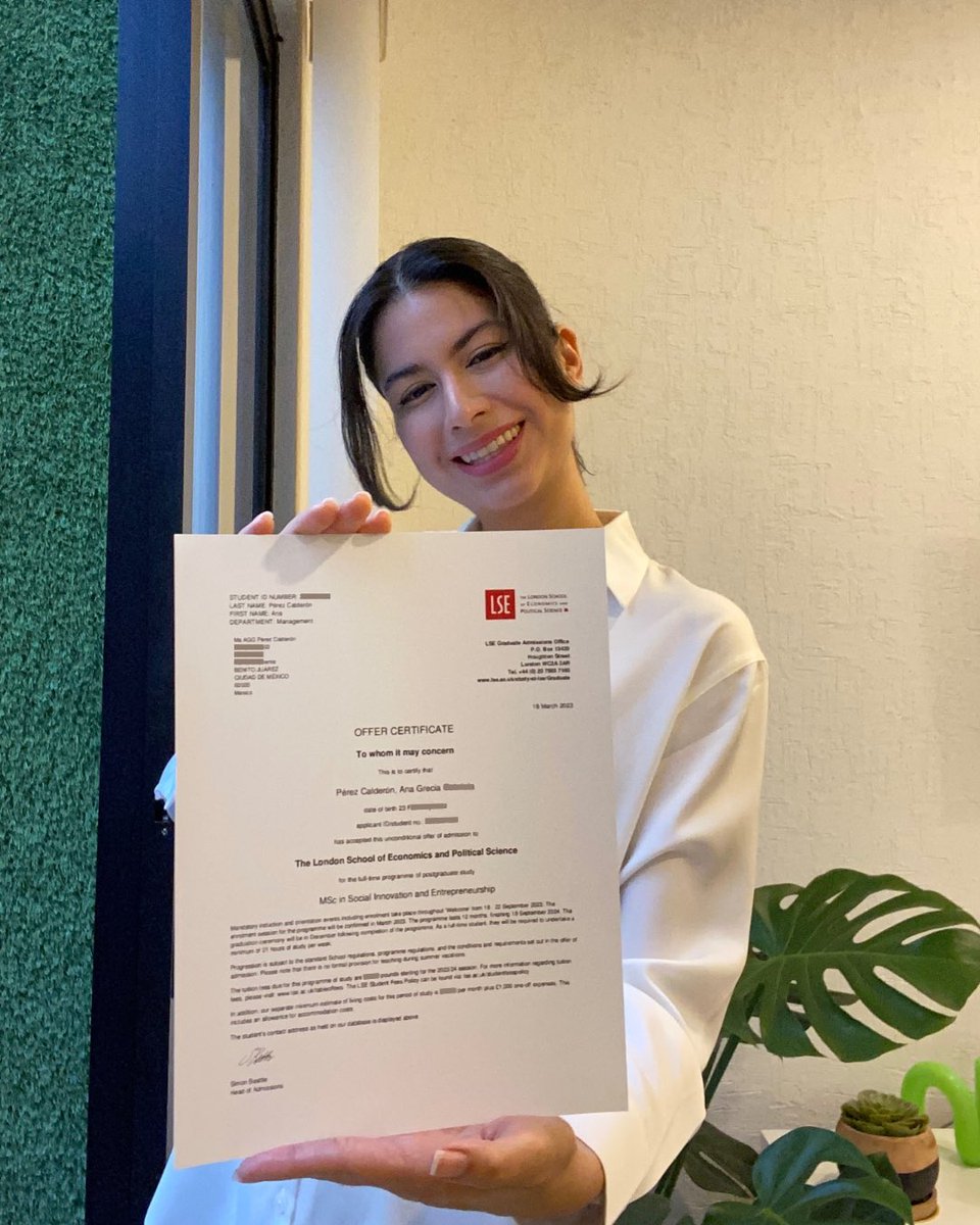 ¡Fui admitida en en The London School of Economics and Political Science (LSE)!

Haré una maestría en Innovación Social & Emprendimiento en el departamento de management. Mi objetivo es crear soluciones a los retos que enfrentamos para alcanzar igualdad de género. 

#PartOfLSE