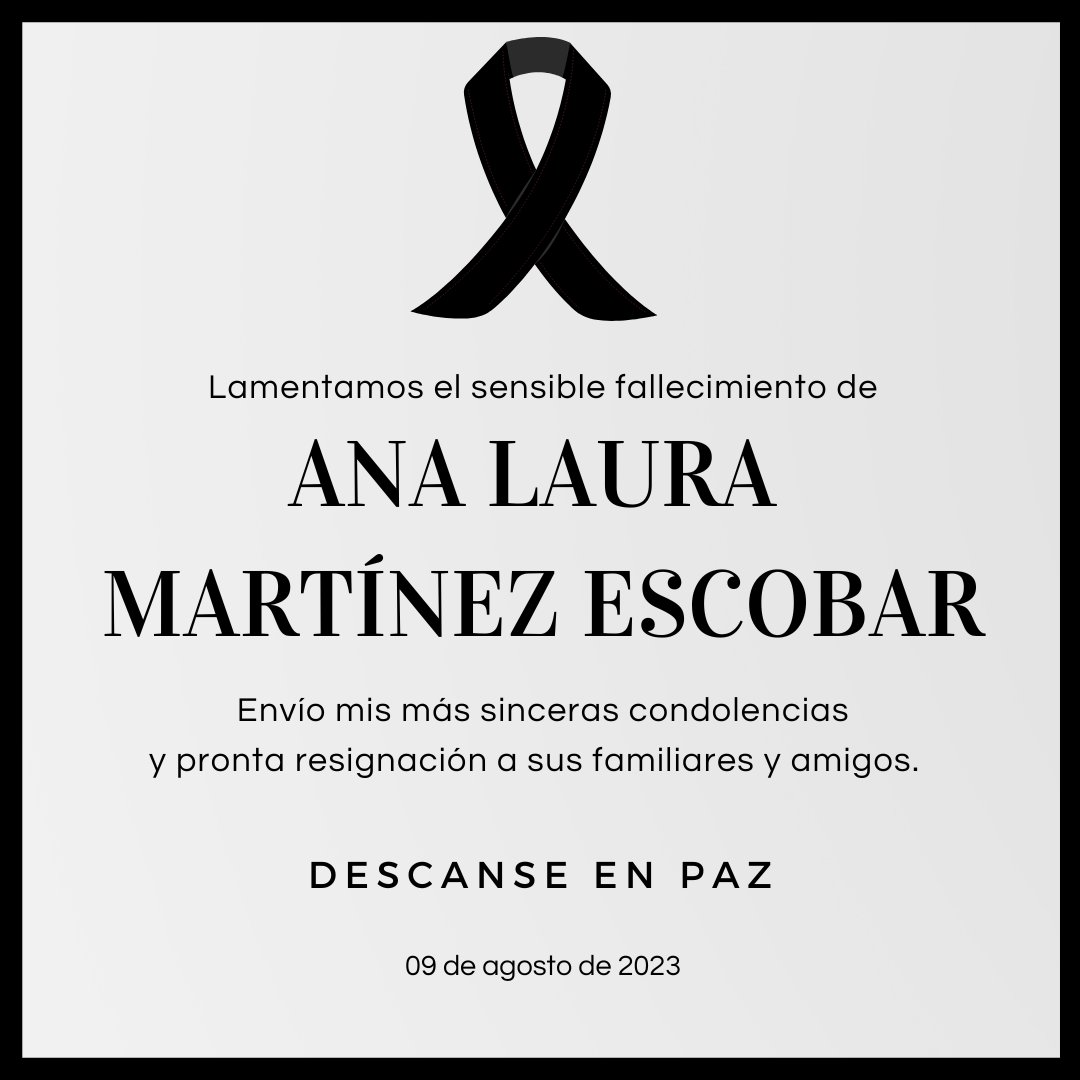 A nombre de nuestro Secretario General <a href="/salvadorperez70/">Salvador Pérez Xilotl</a> y de todas y todos los integrantes del <a href="/ZaragozaOOSL/">IgnacioZaragozaOOSL</a>  Lamentamos el sensible fallecimiento de la Regidora Ana Laura Martínez Escobar, nuestro más sentido pésame a sus familiares y amigos.