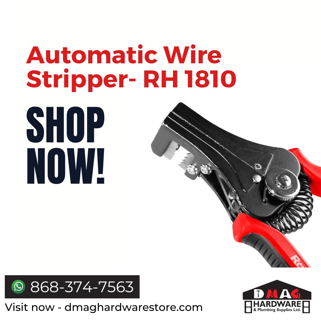 DmagLtd's tweet photo. Automatic Wire Stripper- RH 1810
Order Now - https://t.co/Xaz1J4ZtEh
WhatsApp at 868-374-7563
#DMAGhardware #automaticwirestripper https://t.co/SVzsv4fEBh