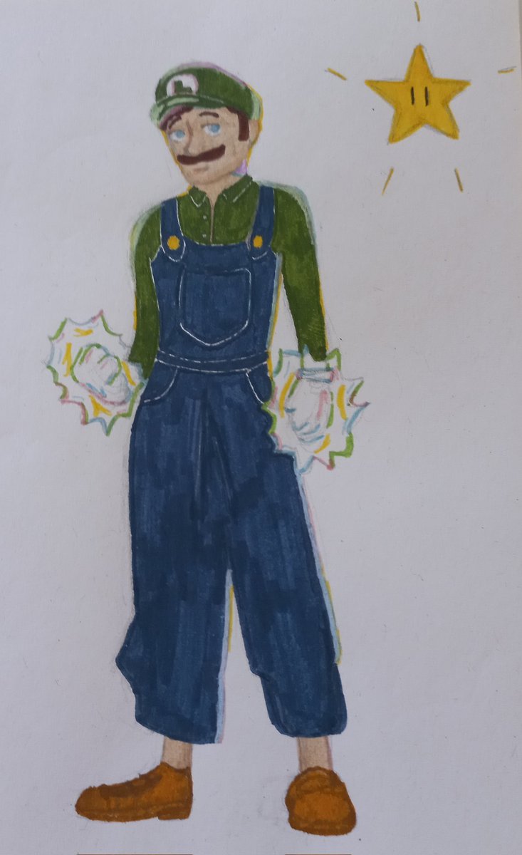 Azure_Owl__'s tweet photo. Hello, I guess my hyperfixation on Luigi has gone down in these period (so for some time, this will be the last Luigi, but some other green boy will appear soon 🥦🥦) https://t.co/BvYvZlgArY