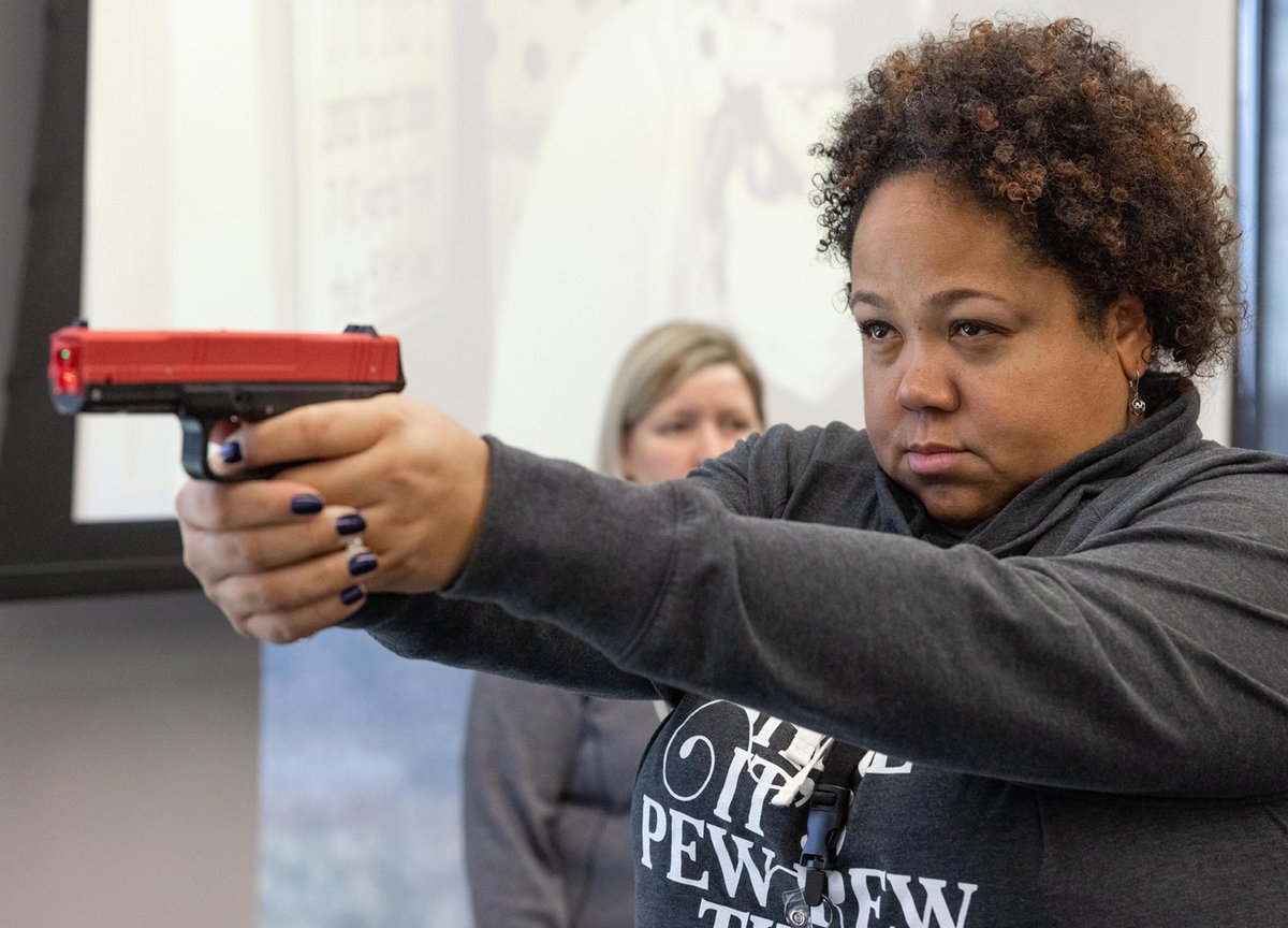 USCCA's tweet photo. It’s no accident that more women of color are joining our #2A community. It’s happening like THIS. - https://t.co/kU8Iwuua9O - #ResponsibleGunOwnership #USCCATrainer #yourtrustedtrainer #InHerPiece #naaga #womenwhoshoot #2A4All #FirearmsTraining https://t.co/V7HS8aV1zp
