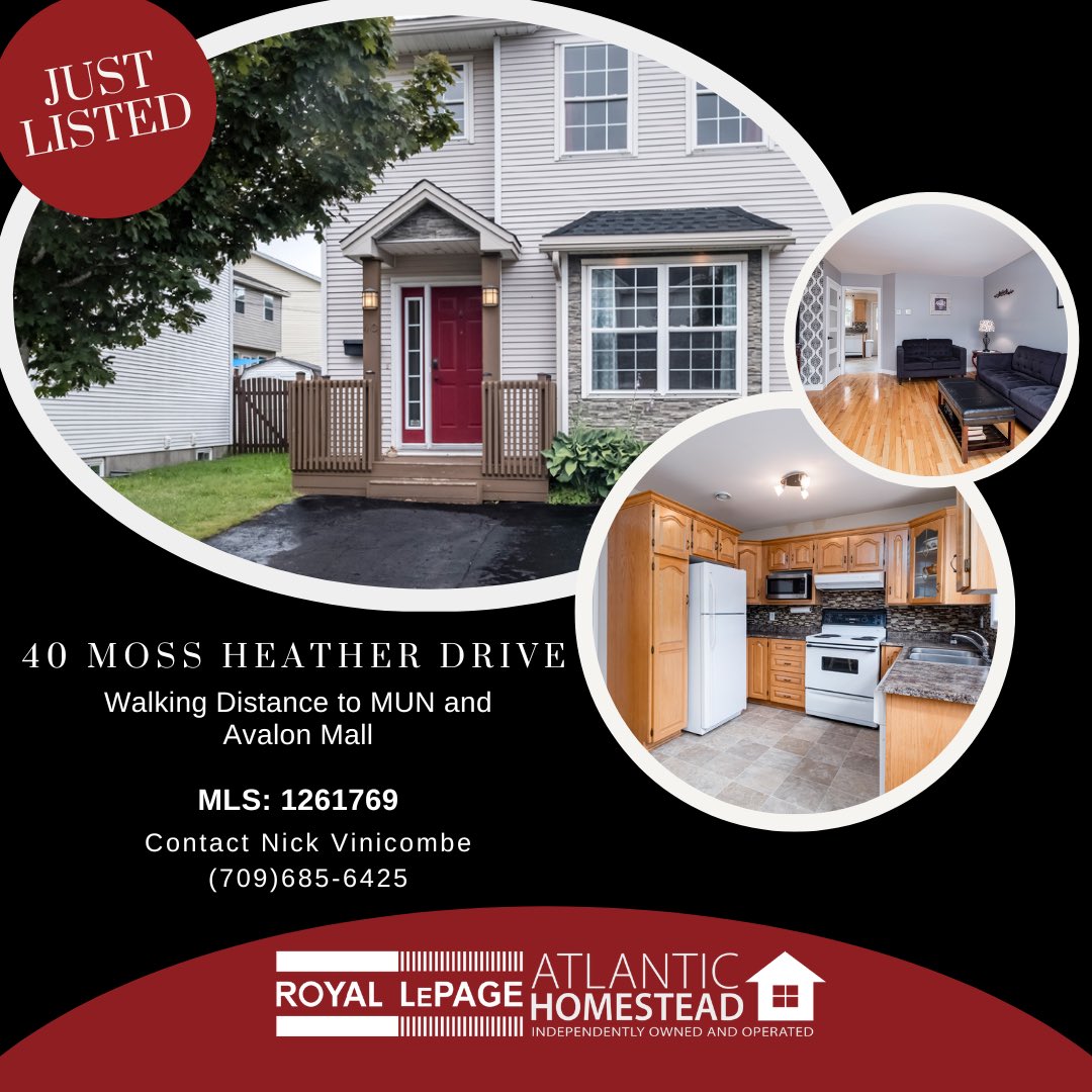 Nick Vinicombe (@nickvinicombe) on Twitter photo New Listing located seconds from the Avalon Mall and a short walk to MIN
#realestatenl #royallepagenl #investmentproperty
Nick Vinicombe, REALTOR®
709.685.6425
nick@royallepage.ca
nickhomes.ca
MLS® 1261769
Royal LePage Atlantic Homestead Ltd.
709.579.8106 New Listing located seconds from the Avalon Mall and a short walk to MIN
#realestatenl #royallepagenl #investmentproperty
Nick Vinicombe, REALTOR®
709.685.6425
nick@royallepage.ca
nickhomes.ca
MLS® 1261769
Royal LePage Atlantic Homestead Ltd.
709.579.8106