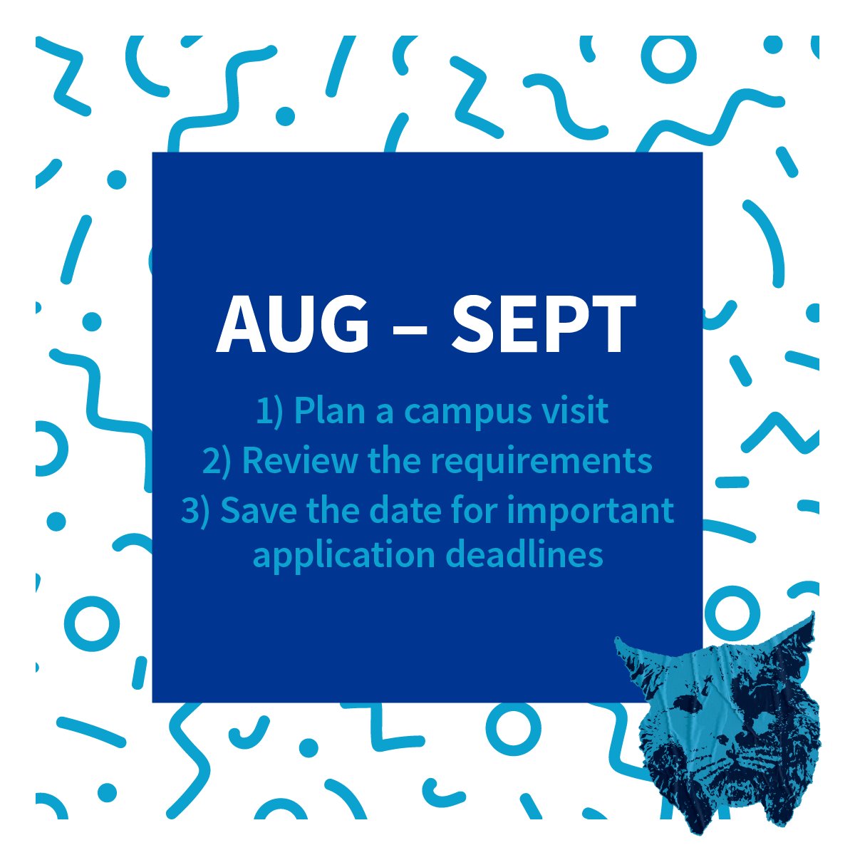 BeAUNHWildcat's tweet photo. Your senior year is about to start! 🎉 With college on the horizon, take a look at our Senior Checklist to get started on your path to @UofNH. Click here to check out our full checklist: https://t.co/CqTL47a2mo https://t.co/5Xbq5N6Ua2