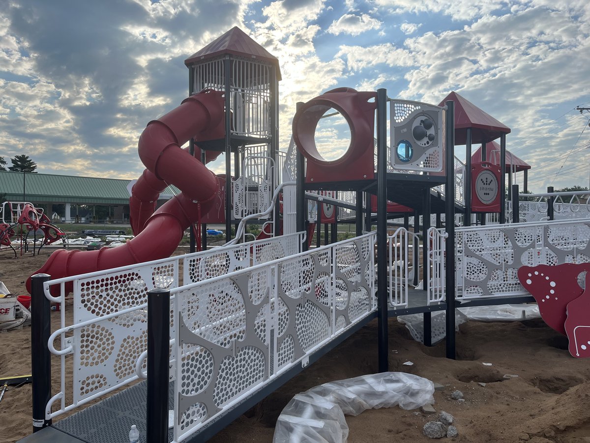 WRPSDistrict's tweet photo. The District is excited to announce a grand opening event at the Outdoor Play, Learning, Activity Center (OPLAC) at Woodside Elementary on Wed, August 30, 2023 at 2:30 p.m. Everyone is invited! #RapidsPride #playground #inclusive #community #LearnPlayGrow https://t.co/D2of76022t
