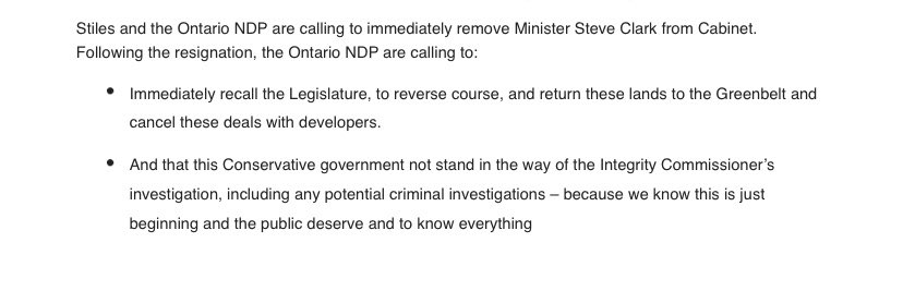 ColinDMello's tweet image. NEW: The Ontario NDP is calling for:

• Housing Minister Steve Clark to be sacked
• Recall the legislature to reverse the decision

#ONpoli