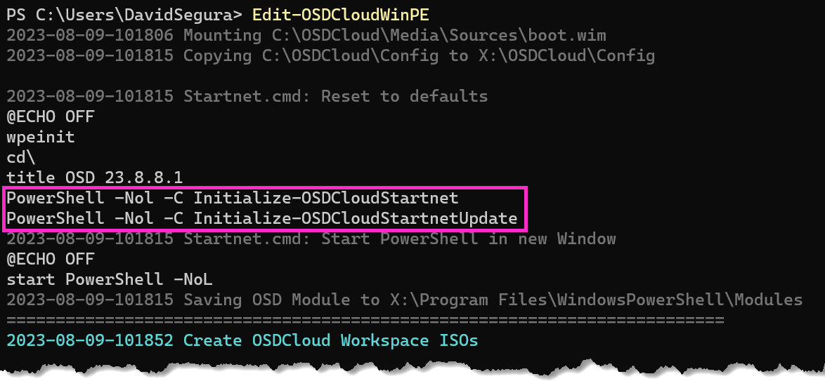 SeguraOSD's tweet image. #OSD 23.8.8.1 was released and includes yesterday's #PatchTuesday updates for #OSDBuilder
#OSDCloud gets updated DriverPack catalogs and an modified Startnet (Edit-OSDCloudWinPE will add the modifications) to your #WinPE
