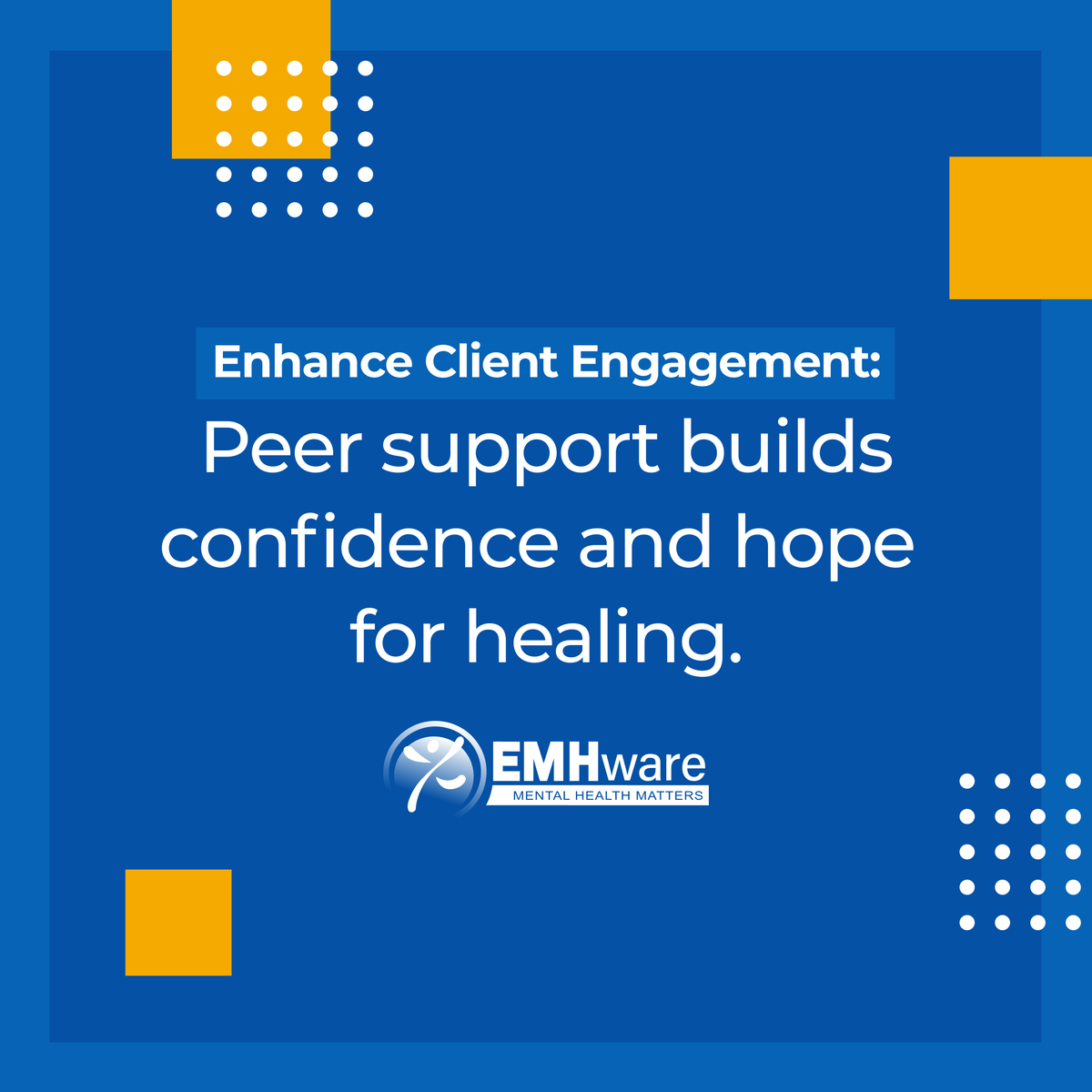 Offering opportunities for peer support is an effective strategy for enhancing the engagement of #mentalhealth clients and improving their overall well-being. 

Peer support programs give individuals a sense of shared experience, enabling them to connect with others.