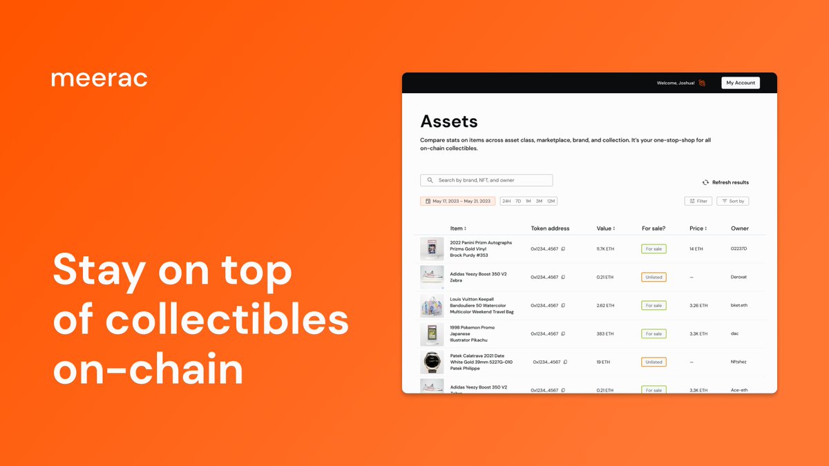 meerac_insights's tweet photo. 1/ Elevate Your Collectibles on-chain! 

Ever wondered what happens when you give your physical treasures a digital twist?  
👇👇 https://t.co/fmaXFJmIof