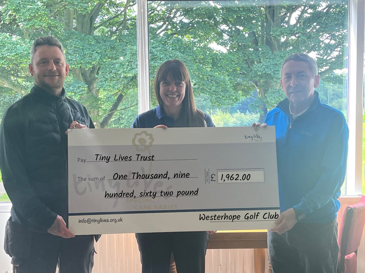 We can’t say thank you enough to everyone <a href="/westerhopegolf/">Westerhope Golf Club</a>  for kindly supporting Tiny Lives They have continued their support to us after their head greenkeeper Sam and his family experienced time in the Neonatal Unit when their son Oaklan was born poorly 2 years ago.