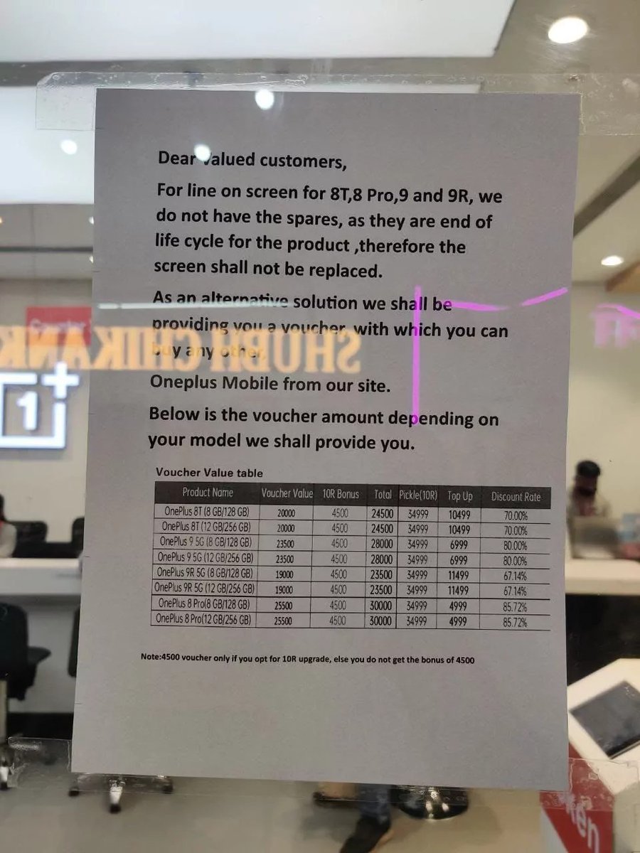 TechKard's tweet image. OnePlus will now offer a lifetime screen warranty to address green line issues in India.

Via:androidauthority.com/oneplus-green-…
#OnePlus #OnePlus8T #OnePlus8Pro #OnePlus9 #ObePlus9R #India