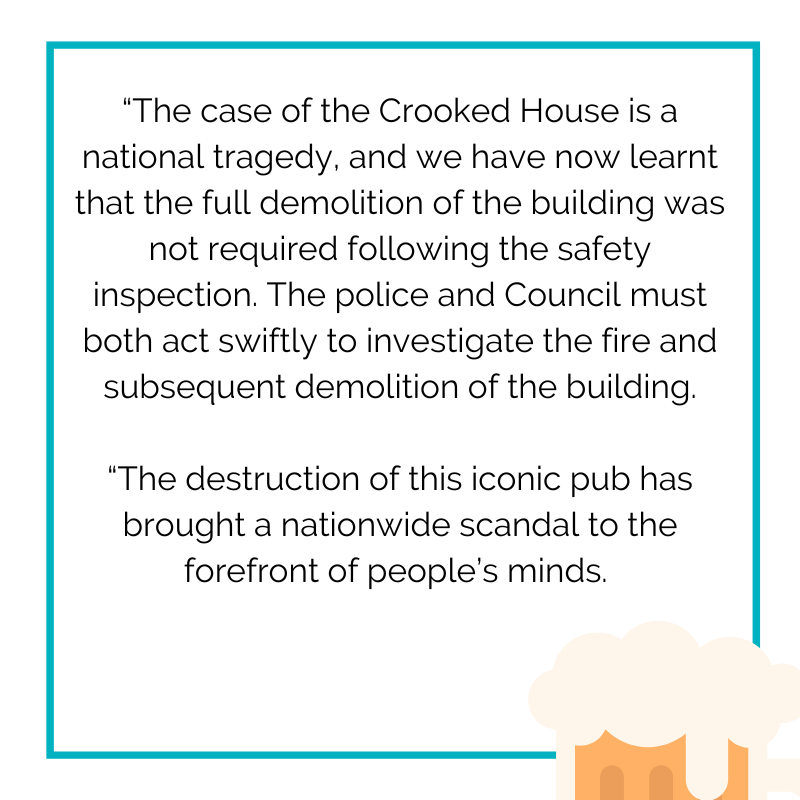 CAMRA_Official's tweet photo. 🏚️ Commenting on the case of the Crooked House, South Staffordshire, see below for a statement from CAMRA National Chairman Nik Antona.
💬 View the comment here: https://t.co/oGEXhSzBuB

📝 A full Press Release from CAMRA will follow tomorrow. https://t.co/OzgSlfvd0i