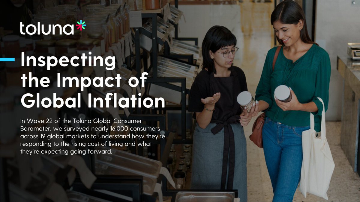 TolunaCorporate's tweet photo. Just 27% of global consumers are very confident spending money over the coming months.
As financial pressures continue to influence #consumerbehavior, it's critical for brands to keep #insights at the forefront of their decision-making to ensure they evolve with shifting #consumersentiment.
Wave 22 of the #GlobalConsumerBarometer from Toluna features topics including consumer confidence, the rising cost of living, consumer health and well-being, and brand values.
▶ Download the report here: https://t.co/wHaffIhaZg
#Barometer22 #brandvalues #consumerinsights #consumerconfidence