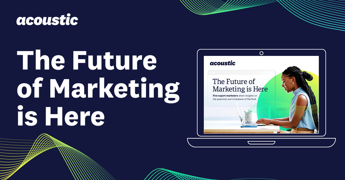 GoAcoustic's tweet image. 💡As tech, consumer preferences &amp;amp; privacy laws continue shifting, creating #digitalexperiences that resonate can feel like a moving target. 5 experts share best practices for reaching today&apos;s digital-savvy customer in our new #ebook. Intrigued? Read it now go.acoustic.com/the-future-of-…