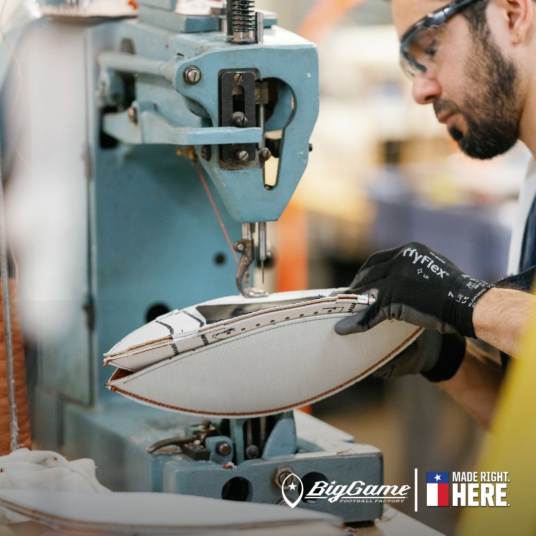 BigGameUSA's tweet photo. Thirty years of hand-crafted footballs #MadeRightHere in Dallas, Texas. Learn more about our story: https://t.co/UHIz5hPETe #BigGame #USAManufacturing #FootballDesigner #SportDesign https://t.co/YINvoozEfW