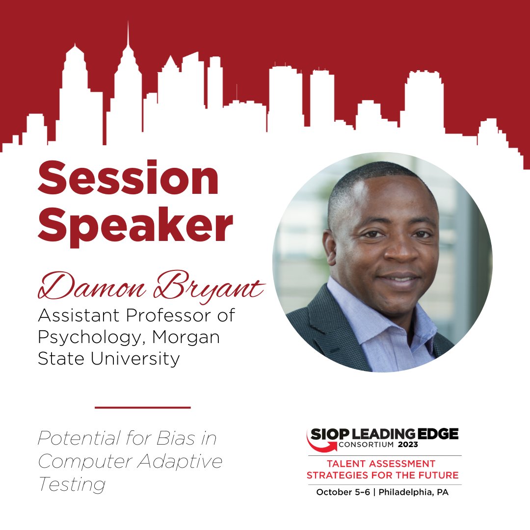 SIOPtweets's tweet photo. Join us at the 2023 SIOP Leading Edge Consortium where Damon Bryant, Assistant Professor of Psychology at Morgan State University, will discuss the Potential for Bias in Computer Adaptive Testing.
Learn more: https://t.co/BsygefWpxa
#LEC23 #TalentAssessment https://t.co/heXVP2Ue69