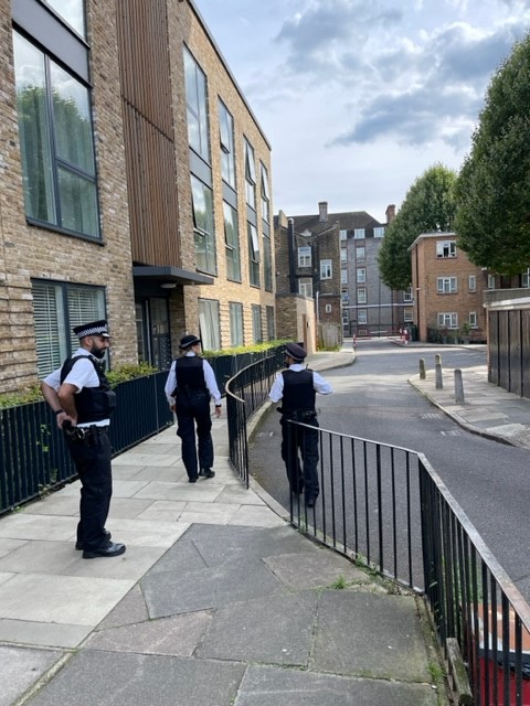 The team conducted Weapon sweeps and Antisocial Behaviour patrols on local streets &amp; estates in the Kentish town North ward