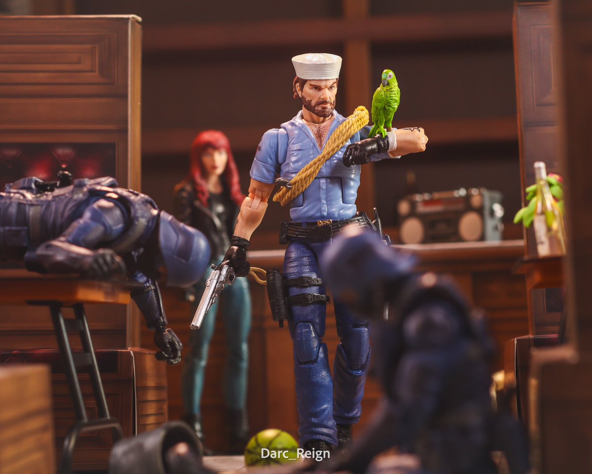 Shipwreck and Polly 🦜 
Use promo code Darcreign at Extreme-Sets.Com to save 15%
#GIJoe #gijoeclassified #toyphotography