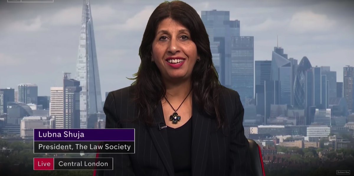 ⚖️ “This language is undermining the reputation of our profession and the #RuleOfLaw.”

President <a href="/lubnashuja/">Lubna Shuja</a> warns <a href="/Channel4News/">Channel 4 News</a> about the dangers of the Home Office’s rhetoric towards immigration lawyers.

📺 You can watch Lubna’s interview from 07:29.

ow.ly/33gG50Pw1ja