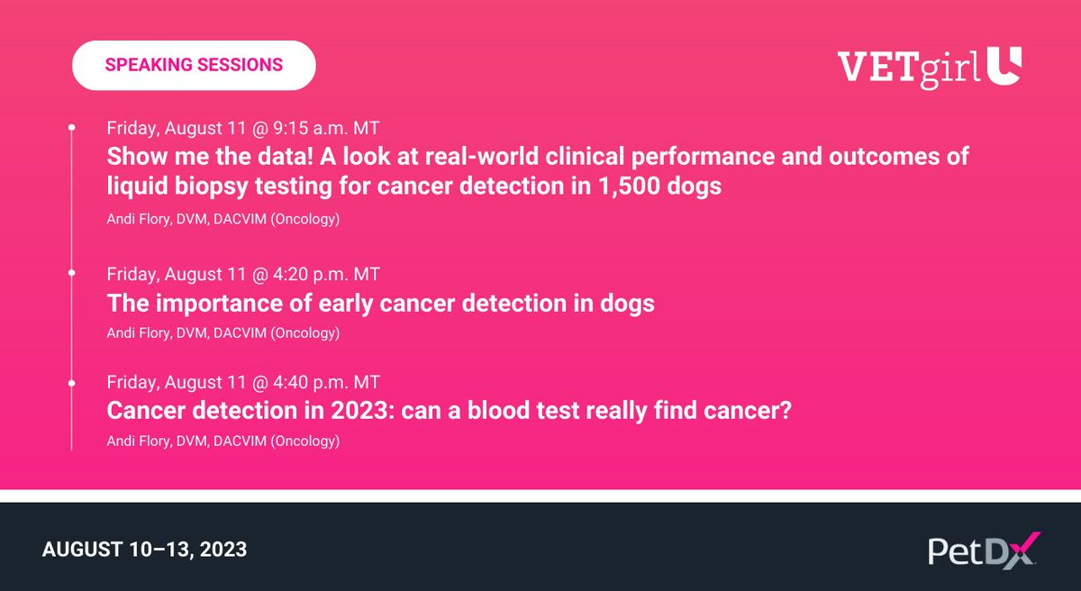 Are you attending VETgirl U 2023 in Scottsdale? 🏜️ Add these talks to your calendar! 📅
