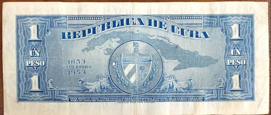 NumismaticoCuba's tweet photo. Un peso de #Cuba año 1953, #conmemorativo por el #Centenario de #Martí 1853 - 1953.
.
.
#NumismaticoCuba #Numismatica #NUMISMATICO🇨 #🇨🇺 #JoseMarti https://t.co/95OdueVGf2