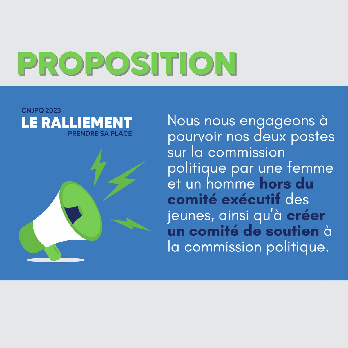 Ralliement_CNJ's tweet photo. Le @CNJPQ a deux postes sur la commission politique du @partiquebecois, d'une importance capitale pour notre aile jeunesse. Ils permettent de défendre nos idées et de façonner le programme politique du PQ à notre façon. C’est pourquoi il faut outiller ces deux membres! 📣 https://t.co/v6O9HAk5rn