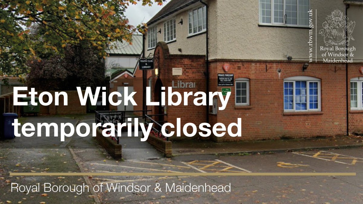 📚Eton Wick Library will remain temporarily closed for the time being. We'd like to thank residents for their ongoing patience and will update as soon as practically possible.  1/2