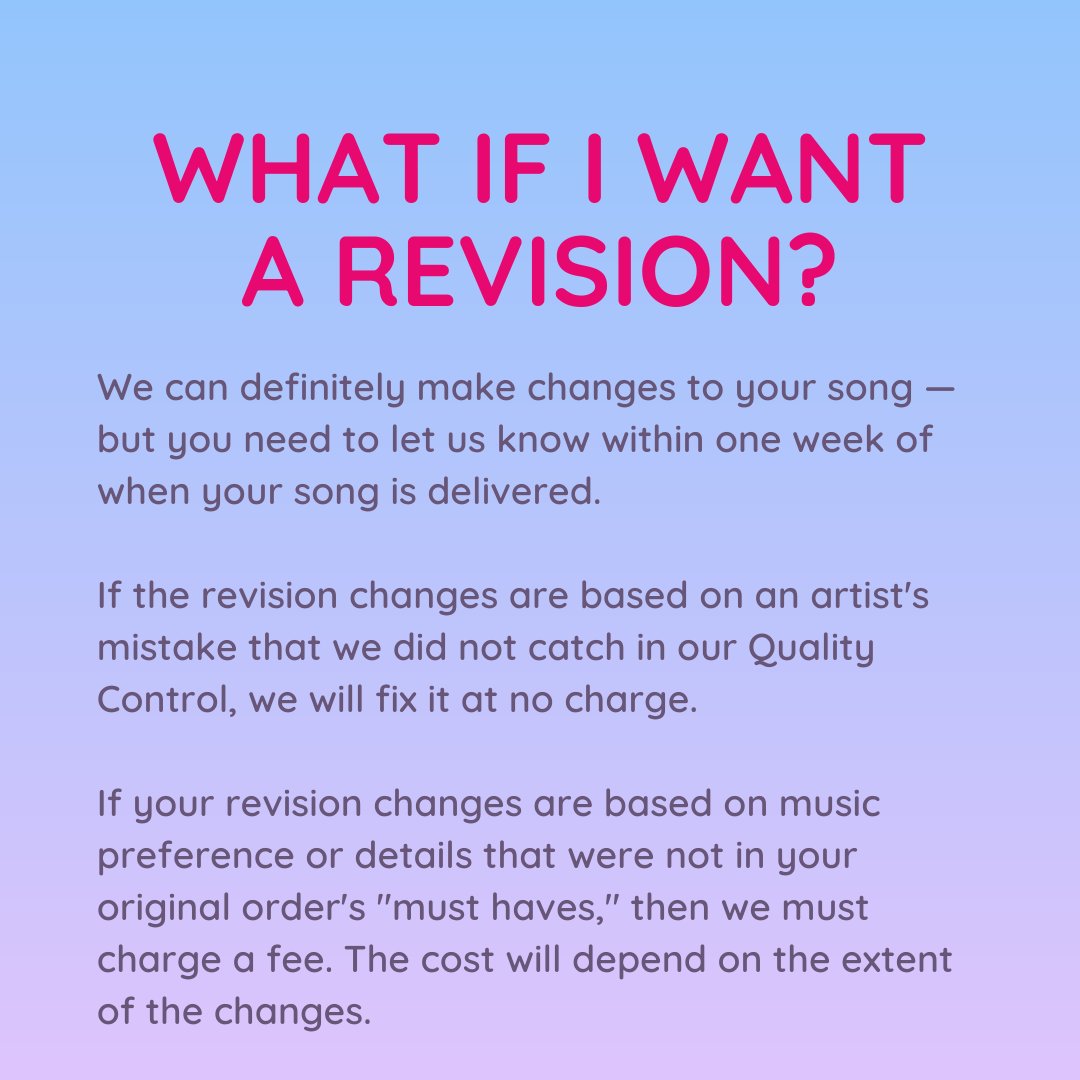 Do you have any other questions for us? Drop them below; we're happy to answer!

#Songlorious #PlaybackMemories #customsong #customgifts #customgifting #customgiftideas