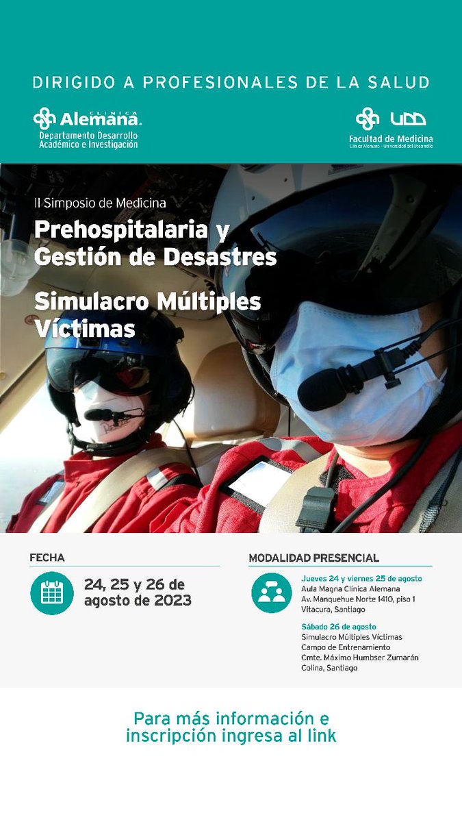 Excelente oportunidad de mejorar tus conocimientos en Medicina Prehospitalaria… 

Inscríbete 

alemanacursos.cl/Simposio-Preho…