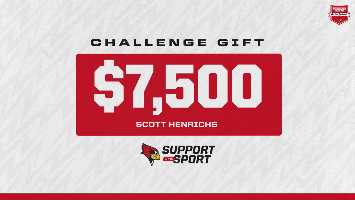 Let’s run this one back‼️ For our last challenge, Scotty Henrichs has agreed to unlock the generous gift below once THIS is reposted 75 times! $2,500 ➡️ @RedbirdFB $2,500 ➡️@Redbird_MBB $2,500 ➡️ @ISURedbirdGolf #SupportYourSport Donate here: t.ly/i6XqV