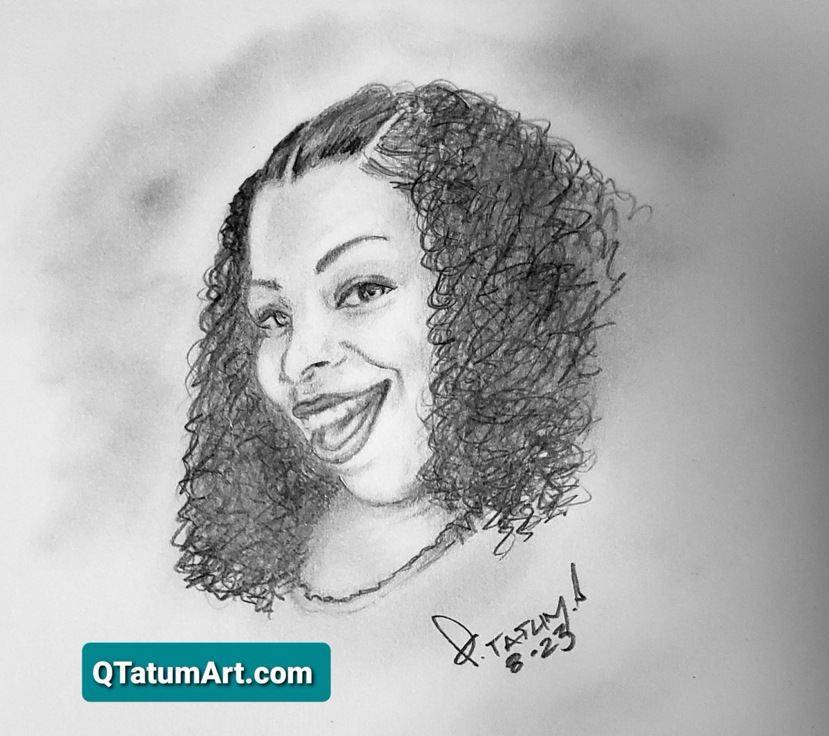 Happy Birthday Crystal Toliver 
#BirthdayArt #HappyBirthday #PortriatArt #Portrait #PortraitDrawing #ArtOfTheDay #Drawing #DrawingOfTheDay #PencilDrawing #QTatum #Tatumtoon #QTATUMART #QTatum QTatumArt.com