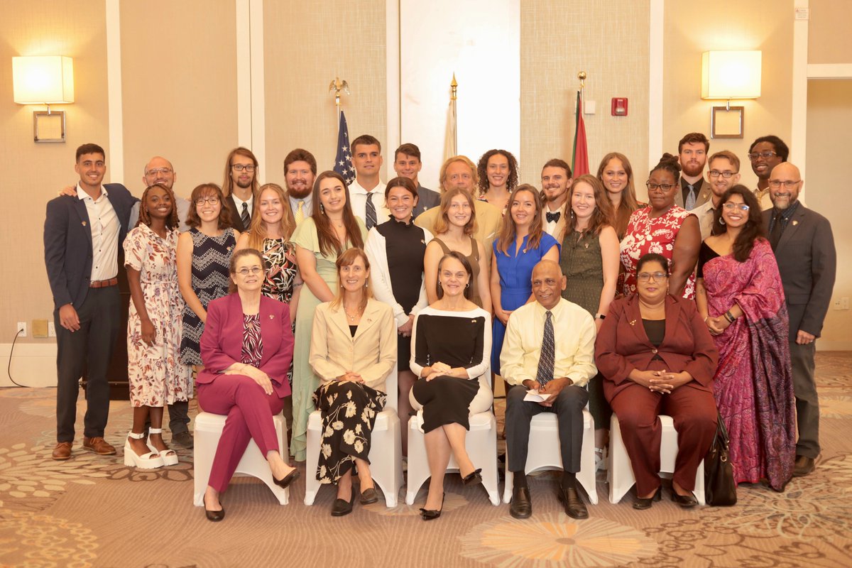 peacecorpguyana's tweet photo. They did it!
Thank you for your willingness to serve in Guyana and become part of our history and tradition. Congratulations #Guy34! 🇬🇾 #Service #Partnership https://t.co/p3p5h5Ik1R