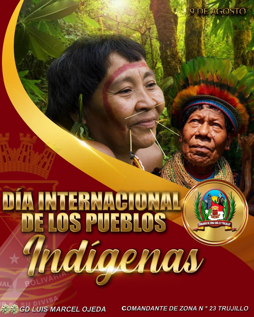 #Hoy #09Ago es el Día Internacional de los Pueblos Indígenas; fue declarado por la ONU como una oportunidad para preservar y vigorizar las culturas indígenas del mundo, incluyendo factores tan relevantes como el arte y la propiedad privada indígena.

#09Ago