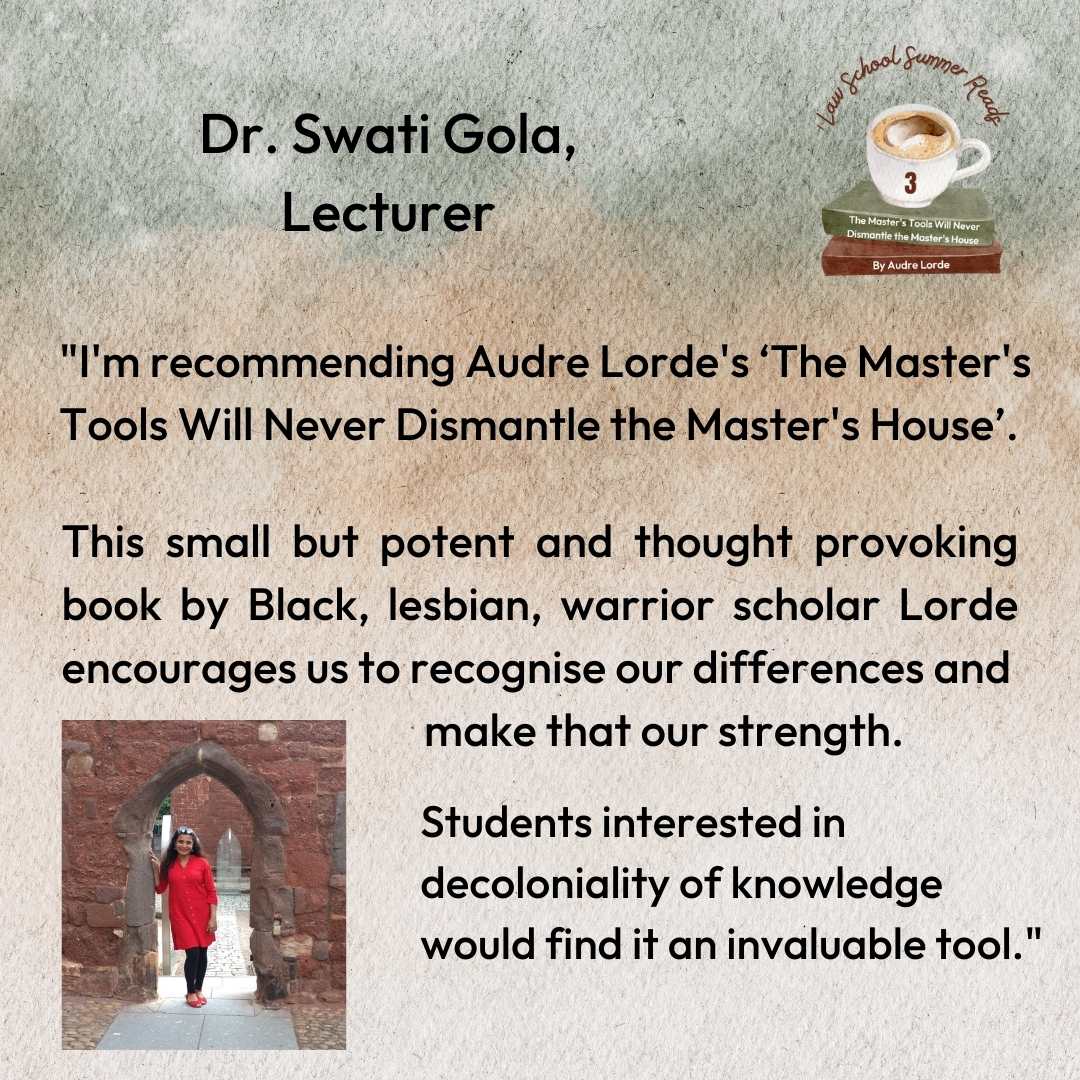 Exeter Law School (@exeterlawschool) on Twitter photo Love books? 💕🤗📘
Feel overwhelmed by the choice?🤔😕🙃
Your good friend <a href="/ExeterLawSchool/">Exeter Law School</a> has yet another #goodread with a #legal theme to suggest.
Our third in the series is a book by Audre Lorde, suggested by Swati Gola.
#BooksWorthReading #trysomethingnew Love books? 💕🤗📘
Feel overwhelmed by the choice?🤔😕🙃
Your good friend <a href="/ExeterLawSchool/">Exeter Law School</a> has yet another #goodread with a #legal theme to suggest.
Our third in the series is a book by Audre Lorde, suggested by Swati Gola.
#BooksWorthReading #trysomethingnew