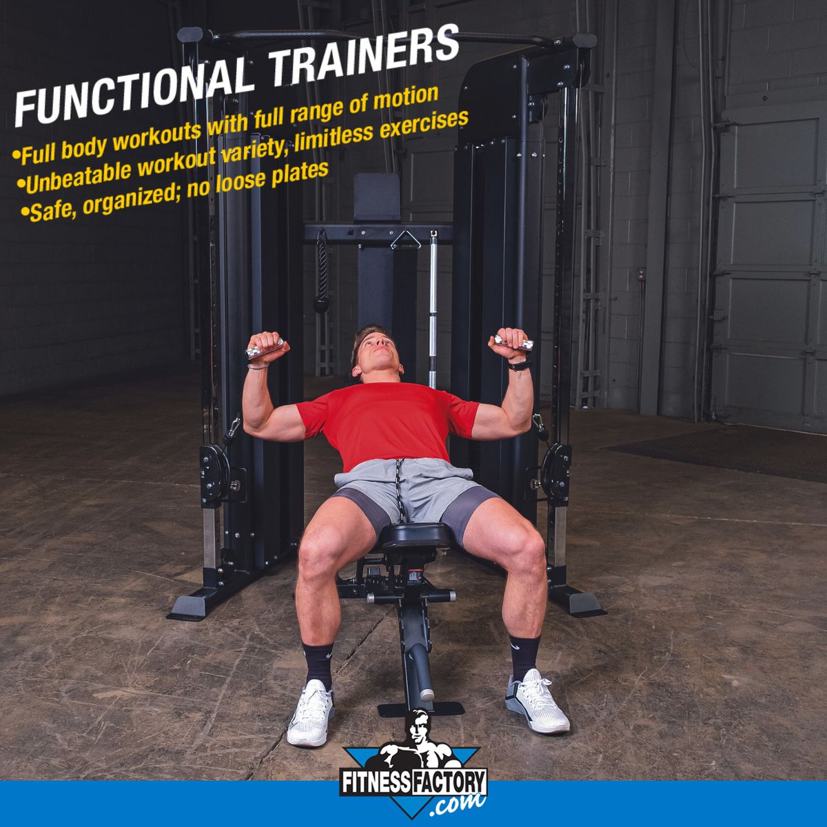 fitfactorycom's tweet photo. Functional Trainers offer you unbeatable workout variety, a near-limitless number of exercises, and full-body exercises with natural movements.

https://t.co/RstQruEZtZ offers the largest &amp; best selection of functional trainers — add one to your gym today! https://t.co/RNB1CoKsZF