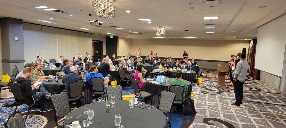 Day 1 of the <a href="/awscloud/">Amazon Web Services</a> Hero Summit (super NDA so no screenshots 😅)
A LOT of brainpower in this room 🤯😳