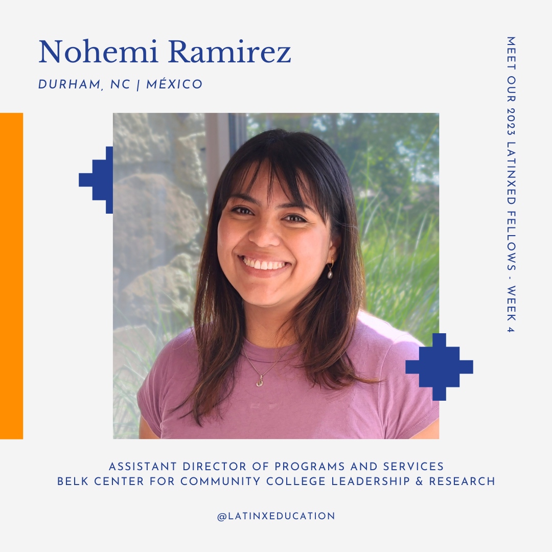 We are so proud of our Assistant Director of Programs and Initiatives, Nohemi Ramirez, for being selected as a <a href="/LatinxEducation/">LatinxEd</a> Fellow!
The #LatinxEdFellowship is an incredible opportunity that provides leadership development to advance education equity &amp; opportunity in NC.