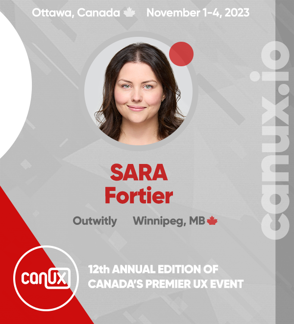 CanUX 2025 (@canuxconf) on Twitter photo The latest addition to the @CanUXconf 2023 lineup is <a href="/sara_fortier/">Sara Fortier</a>, CEO of @Outwitly Inc. In her talk, she will address the importance of mastering stakeholder buy-in in order to unlock the full potential of experience design.
canux.io/sara-fortier/
#CanUX #UX #UXstrategy The latest addition to the @CanUXconf 2023 lineup is <a href="/sara_fortier/">Sara Fortier</a>, CEO of @Outwitly Inc. In her talk, she will address the importance of mastering stakeholder buy-in in order to unlock the full potential of experience design.
canux.io/sara-fortier/
#CanUX #UX #UXstrategy