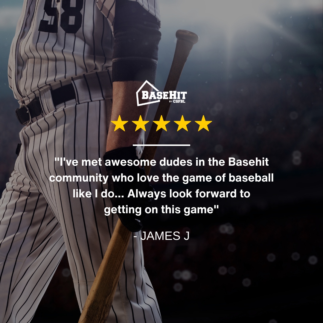 ⭐️⭐️⭐️⭐️⭐️ Here's what one of our players have to say about BaseHit! Are you ready to step up to the plate and build your dynasty too?
 bit.ly/3HWukYl
#BaseHitGame #VirtualCompetition 
#BaseballSim
#BuildYourBaseballDynasty