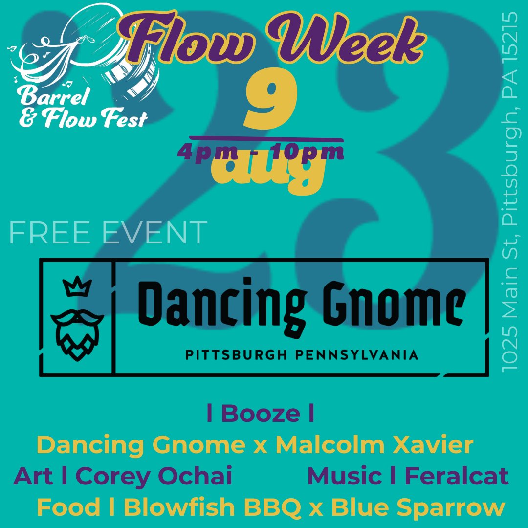 Flow Week | Day 4 | @DG_Beer Each Barrel & Flow 2023 week event features the four elements of Blackness; Art • Music • Food • Booze. Most events are free or low cost. Details | BarrelandFlow.com/events