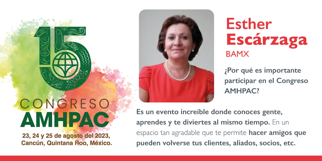 AMHPAC_Oficial's tweet image. Agradecemos el apoyo que nos ha brindado Esther a los largo de nuestra vinculación con el #BAMX Tanto para el desarrollo de programas de responsabilidad social como en la promoción de este Organismo y el #congresoamhpac