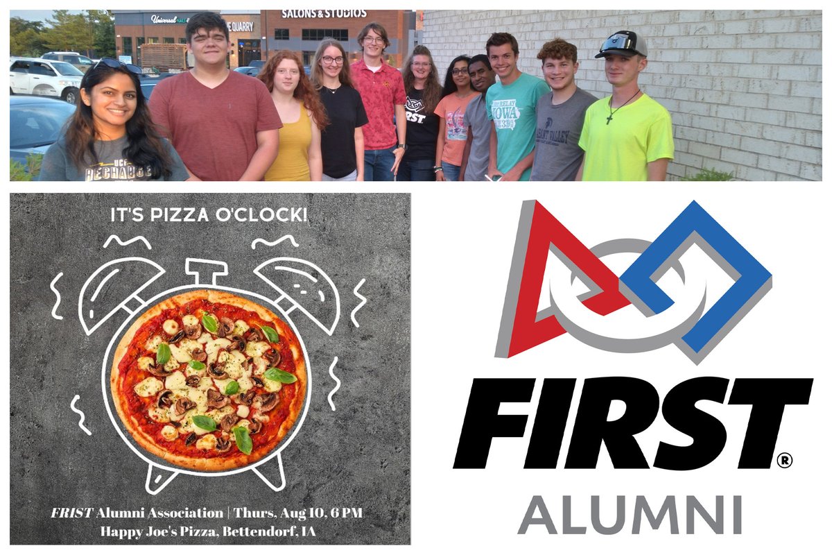 <a href="/FIRSTweets/">FIRST</a> Alumni professionals, college students &amp; high school seniors join us for Meetup <a href="/HappyJoesPizza/">Happy Joe's Pizza 🍕</a> in Bettendorf.  Connect with fellow FIRST alumni, engage in relevant discussions and expand your professional network! #STEM <a href="/ftc_iowa/">FTC Iowa</a> #QuadCities #STEM #Morethanrobots