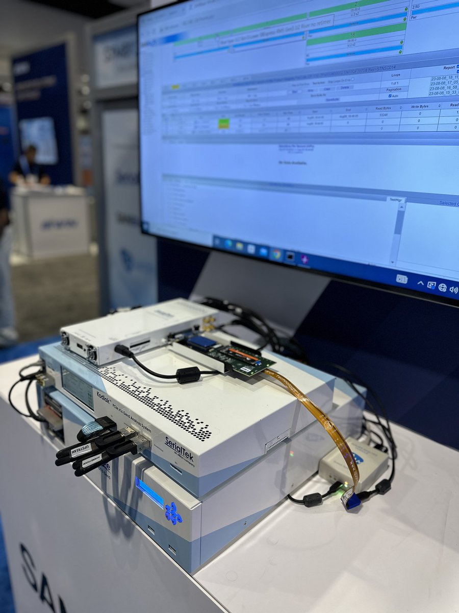 symbiosys_io's tweet photo. Looking forward to Day 2 at #FlashMemorySummit! 
Stop by booth 613 to see the latest storage test and analysis tools from Symbiosys Alliance members @Quarch, @SANBLAZE_tech and @SerialTek.

#FMS2023 https://t.co/NiSd79Zwso